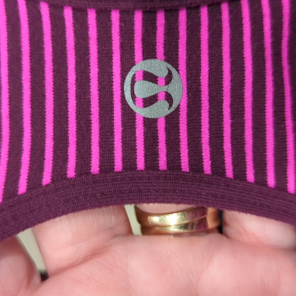 Lululemon Cool Racerback Hyper Stripe Raspberry Glo Light / Plum - Picture 11 of 11